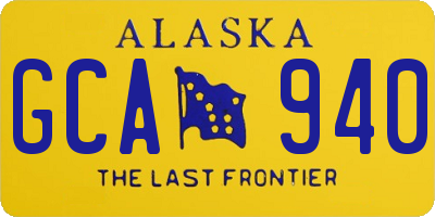 AK license plate GCA940
