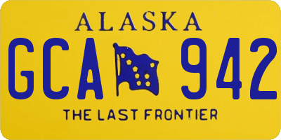 AK license plate GCA942
