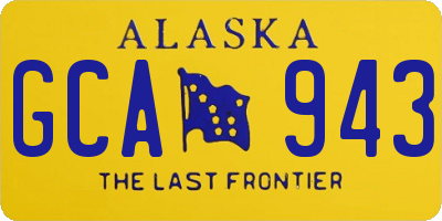 AK license plate GCA943