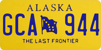 AK license plate GCA944