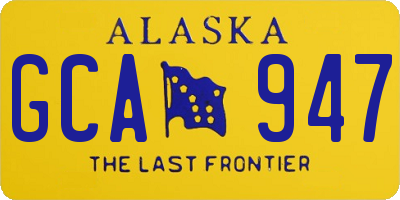 AK license plate GCA947