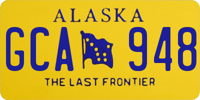 AK license plate GCA948