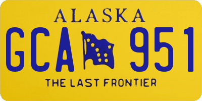 AK license plate GCA951