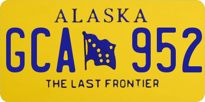 AK license plate GCA952