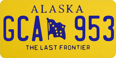 AK license plate GCA953