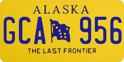 AK license plate GCA956