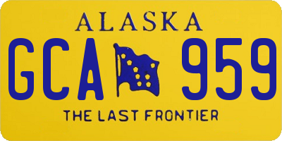 AK license plate GCA959