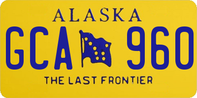 AK license plate GCA960
