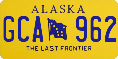 AK license plate GCA962