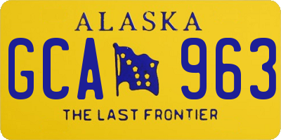 AK license plate GCA963
