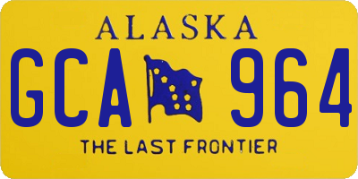 AK license plate GCA964