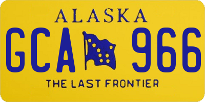 AK license plate GCA966