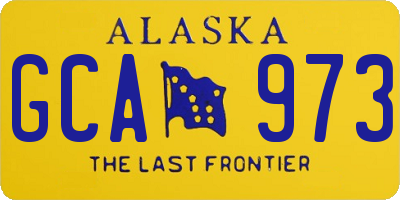 AK license plate GCA973