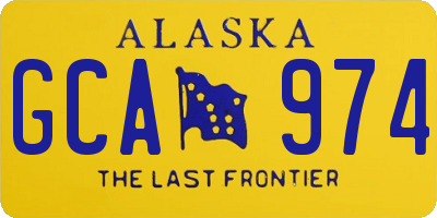 AK license plate GCA974