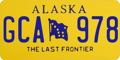 AK license plate GCA978