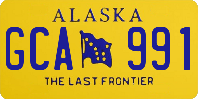 AK license plate GCA991