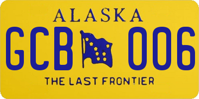 AK license plate GCB006