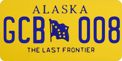 AK license plate GCB008
