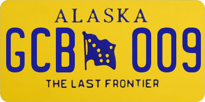 AK license plate GCB009