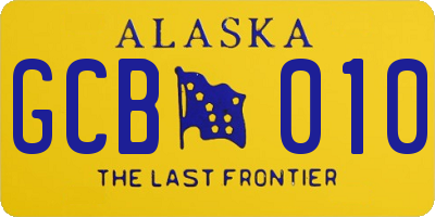 AK license plate GCB010