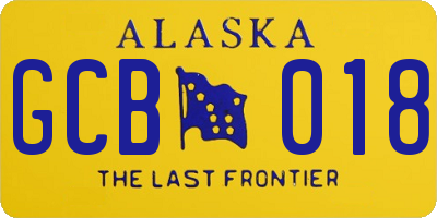 AK license plate GCB018
