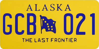 AK license plate GCB021