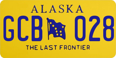 AK license plate GCB028