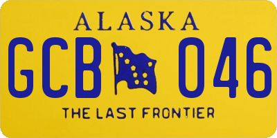 AK license plate GCB046