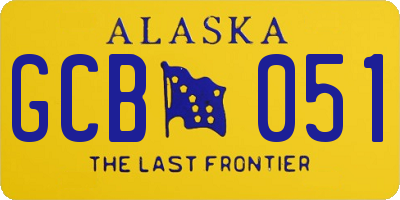 AK license plate GCB051