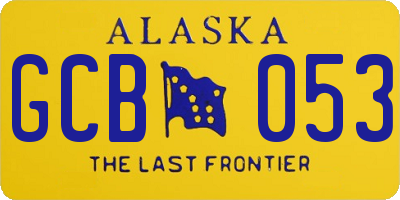 AK license plate GCB053