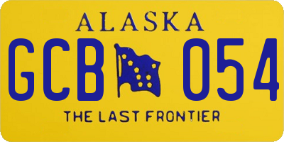 AK license plate GCB054