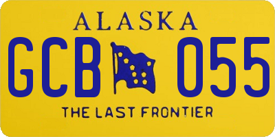 AK license plate GCB055
