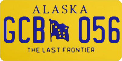 AK license plate GCB056