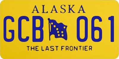 AK license plate GCB061