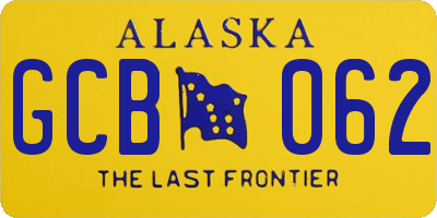 AK license plate GCB062