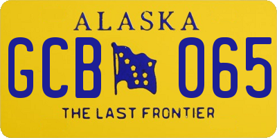 AK license plate GCB065