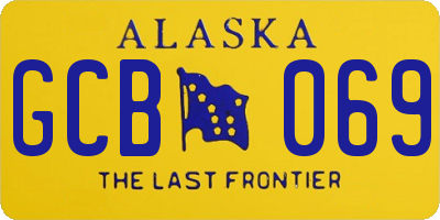 AK license plate GCB069