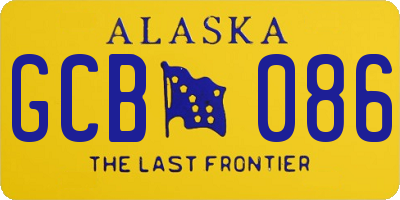 AK license plate GCB086