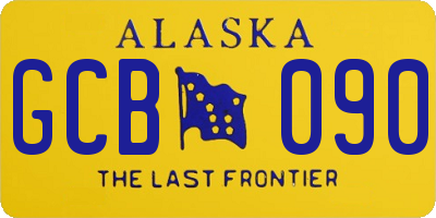 AK license plate GCB090