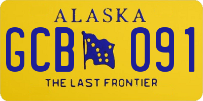 AK license plate GCB091