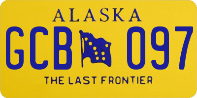 AK license plate GCB097