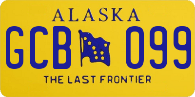 AK license plate GCB099