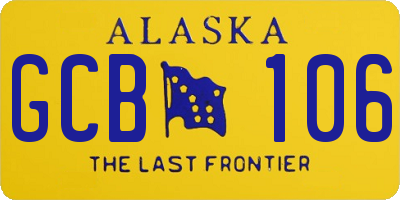 AK license plate GCB106
