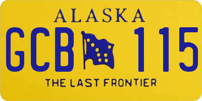 AK license plate GCB115