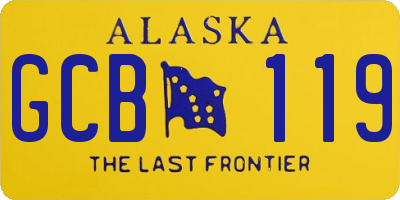 AK license plate GCB119