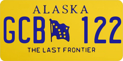 AK license plate GCB122