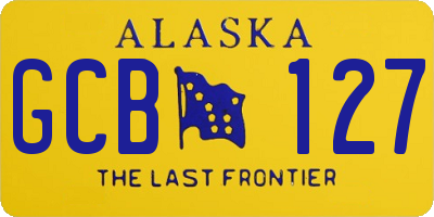 AK license plate GCB127