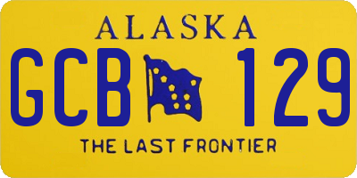AK license plate GCB129