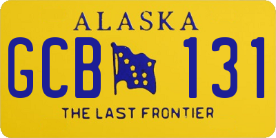 AK license plate GCB131