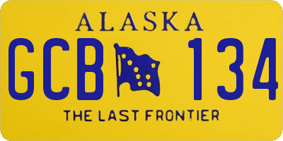 AK license plate GCB134
